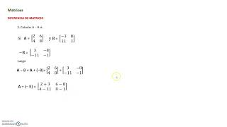 Matrices resta o sustracción [upl. by Ratcliffe]