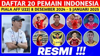 COACH SHIN TAEYONG  DAFTAR PEMAIN RESMI YANG BERMAIN DI PIALA AFF U22 2024 [upl. by Alger61]