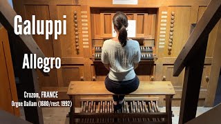 B GALUPPI  Allegro in d minor AnneIsabelle de Parcevaux organ [upl. by Ahsienot]