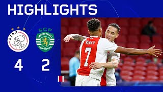 18 points  𝐇𝐈𝐒𝐓𝐎𝐑𝐘 ⚪️🔴⚪️  Highlights Ajax  Sporting CP  UEFA Champions League [upl. by Domel]