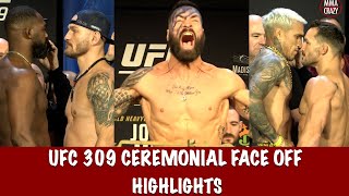 UFC 309 Ceremonial FINAL Face off Highlights [upl. by Hammel]