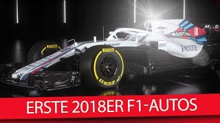 Formel 1 Autos 2018 Die ersten neuen Boliden sind da Williams amp Haas enthüllt [upl. by Cann]