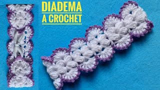 Cómo Tejer DIADEMA a Crochet Fácil y RápidoTeje CINTILLO a CrochetHeadband Crochet [upl. by Aihsoem]