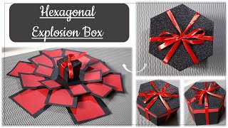 Hexagonal Explosion BoxExplosion Box Full Tutorial [upl. by Baugh]