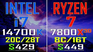 INTEL i7 14700K vs RYZEN 7 7800X3D  PC GAMES BENCHMARK TEST [upl. by Fayre]