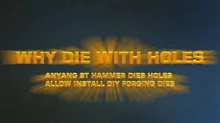 why power hammer die should with holes ST hammer install DIY forging dies [upl. by Adiehsar]