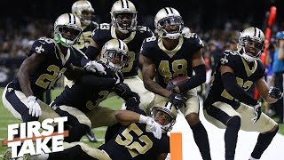 Are the Saints a better 1loss team than the Rams or Chiefs l First Take [upl. by Evante]