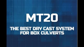 MT20  THE BEST DRY CAST SYSTEM FOR BOX CULVERTS [upl. by Nathanial]