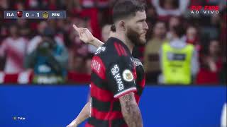 FLAMENGO X PENAROL AO VIVO DERROTA DO FLAMENGO EM CASA TITE VAI CAIR  GAMEPLAY DE PES 2021 [upl. by Murtha]