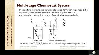 Biochemical Engineering  Lecture  92  Multistage Chemostat [upl. by Aniweta]