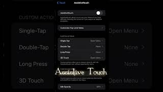 Assistive touch on iPhone 7 iphone7plus shortvideo [upl. by Cykana]