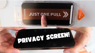 Torras PRIVACY Screen Protector for iPhone 16 Pro  Installation  Demo [upl. by Carlos]