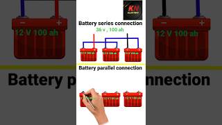 Battery series and parallel connection  shorts electric wiring [upl. by Ahsatin]