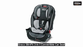 Graco SlimFit 3in1 Convertible Car Seat UltraSpaceSaving Design Darcie [upl. by Baler]