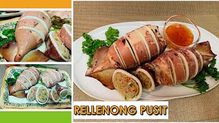 RELLENONG PUSIT  HOW TO COOK STUFFED SQUID  FILIPINO FOOD  Cebuana Ako [upl. by Dlopoel]