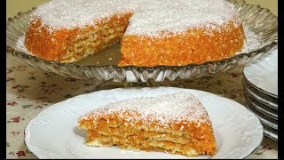 TARTA DE ZANAHORIA SIN HORNO Receta Tradicional y Antigua🥕🥥CARROT CAKE NO OVEN [upl. by Burnett]