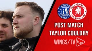 POST MATCH INTERVIEW  Taylor Couldry delighted with Wings 31 victory away to Herne Bay FC [upl. by Ahsoik]