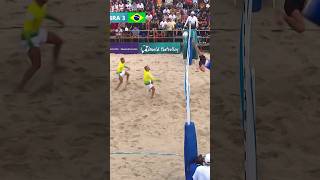 The best footvolley rally you will ever see futevolei fiotvolley soccer futebol football [upl. by Mcilroy]