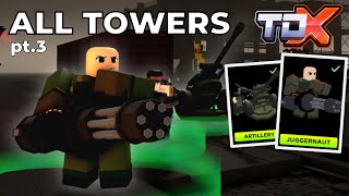 3 The STRONGEST towers in TDX  Tower Defense X Roblox [upl. by Yclehc]