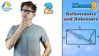 Kathetensatz und Höhensatz anwenden  Klasse 8 ★ Übung 2 [upl. by Ocin]