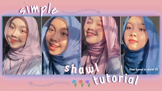 Simple Shawl Tutorial  4 Styles   Chest Covered  Intan Syafiqah [upl. by Robillard]