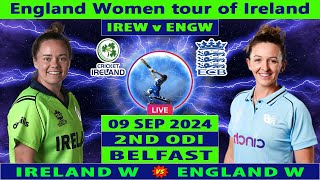 Ireland Women vs England Women  IREW vs ENGW  2nd Women ODI Cricket Match  Cricket Info Live [upl. by Delogu]