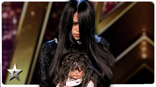 SCARIEST Americas Got Talent Contestant EVER Sacred Riana ALL Performances [upl. by Kolva]