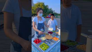 🥰 Satisfying with street food 🥳 streetfood satisfying satisfyingvideo [upl. by Janos]