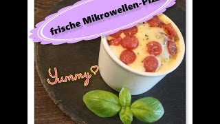 frische MikrowellenPizza in 5 Minuten  einfach amp lecker [upl. by Porte]