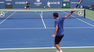 Federer Training 2018 Court Level View HD [upl. by Aramois]