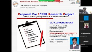 Proposal for ICSSR Research Project  Dr V Arulmurugan DrVam [upl. by Yeldoow415]