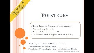 Cours 19  Pointeurs amp Gestion dynamique de la RAM [upl. by Enylekcaj]