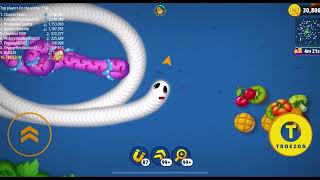 Wormszoneio🐍 Pro Worm Battle Gameplay 205 Best worms game 001 [upl. by Loftis]