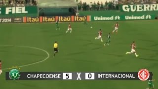 Chapecoense 5 x 0 INTER  Gols  Brasileirão 2014 ForçaChape [upl. by Cordi]