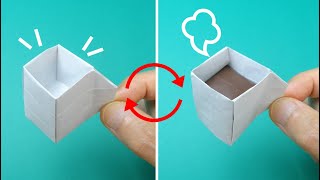 折り紙「コーヒーのマグカップ」Origami Toy quotCup of Coffeequot [upl. by Ty818]