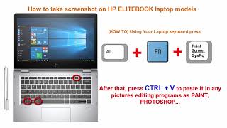 How To Take Screenshot on HP ELITEBOOK Laptop Models TUTORIAL 2020 [upl. by Elma]