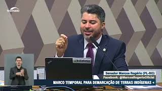 Marco temporal Marcos Rogério apresenta parecer na CCJ do Senado [upl. by Susan]