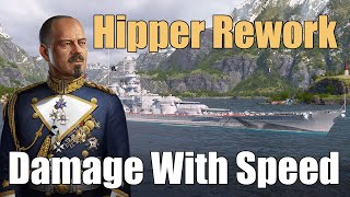 Hipper Rework Damage With Speed  World of Warships Legends  4k [upl. by Nylarac]