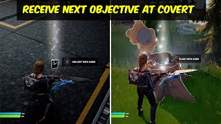 Receive Your Next Objective in Covert Cavern amp Drop Off the Data Card at a Dead Drop  Fortnite [upl. by Ahsirek658]