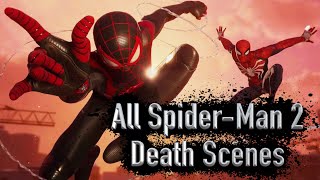 All SpiderMan 2 Death Scenes [upl. by Akirehs]