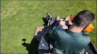 Mowing the Lawn with the Toro Groundsmaster 7210 Zero Turn RideOn Lawnmower 3rd Person View [upl. by Anyotal]