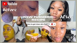 DIY Face mask to Brighten Skin and CLEAR HYPERPIGMENTATION  How To Make Turmeric Face Mask 2024 [upl. by Mildrid]