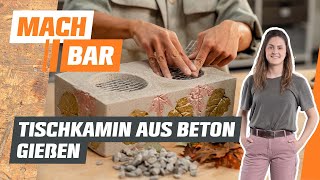 Mit Beton einen Tischkamin bauen  OBI [upl. by Mosenthal]