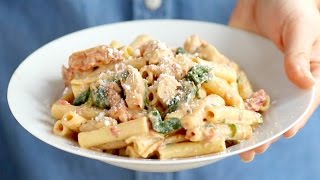 Sun Dried Tomato Chicken Florentine Pasta [upl. by Berky]