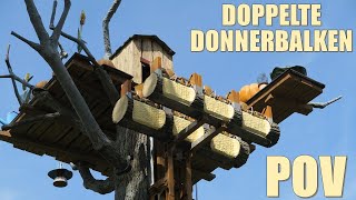 Doppelte Donnerbalken POV Erlebnispark Tripsdrill Tilting Drop Tower  NonCopyright [upl. by Nepean]