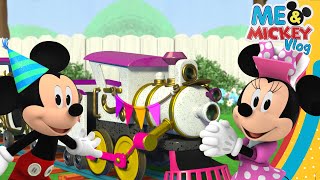 Mickey Mouse amp Minnie Mouses Birthday Train Ride 🚂🎈  Me amp Mickey  Vlog 78 ​ disneyjr [upl. by Llehcal]