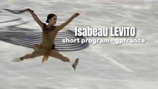 Isabeau LEVITO USA  short program  grand prix de France 2023 fancam [upl. by Dyl819]