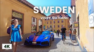 4K Sweden Walks Town Of Visby The Medieval And Viking Gem of Gotland 🛡️⛵⚔️🇸🇪 [upl. by Naitsirk]