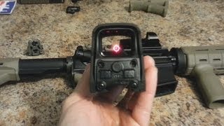 EOTech Holographic Sight Unboxing and Overview Holo Sight vs Red Dot Sight [upl. by Arvad]