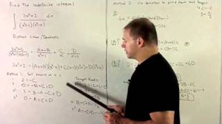 Integration with Partial Fractions 3  Distinct Mixed Factors [upl. by Howard]